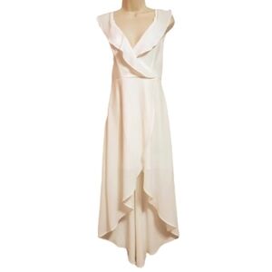 By & By White Wrap Dress Off The Shoulder Small Juniors